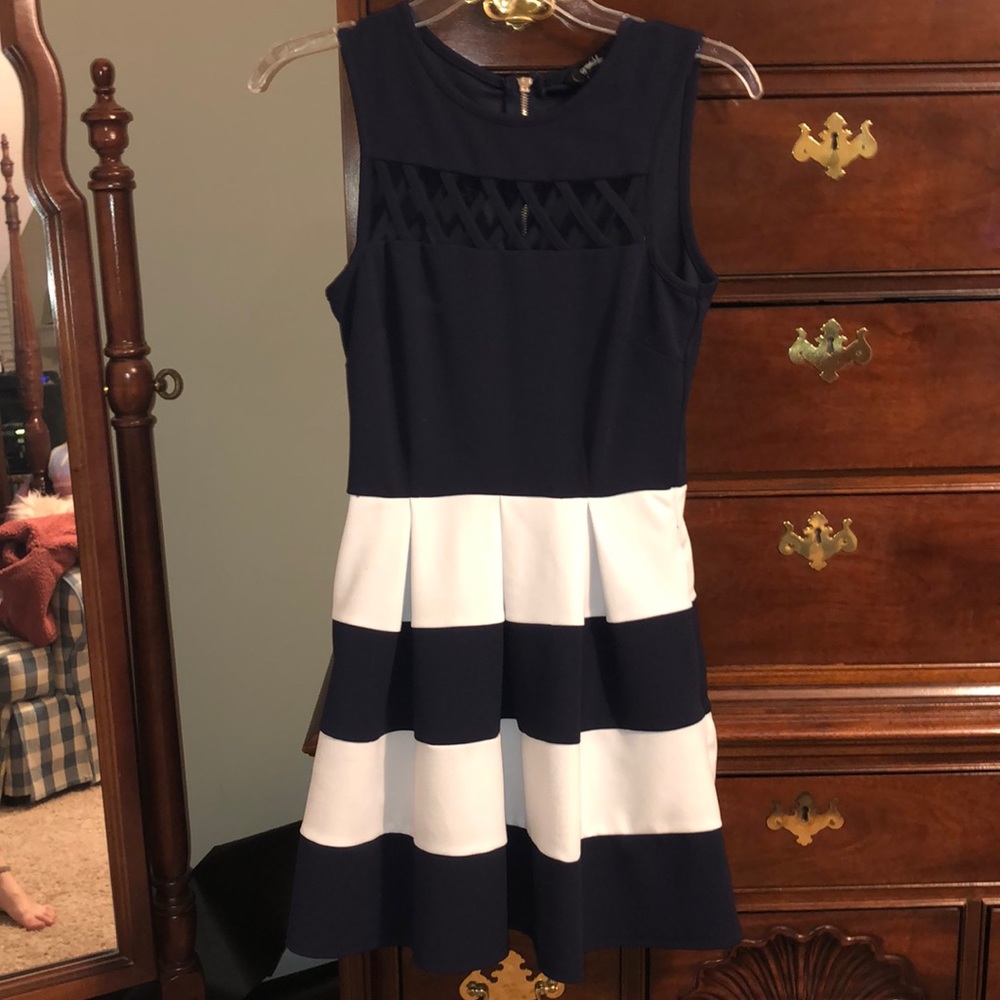 Blue and White Dress
